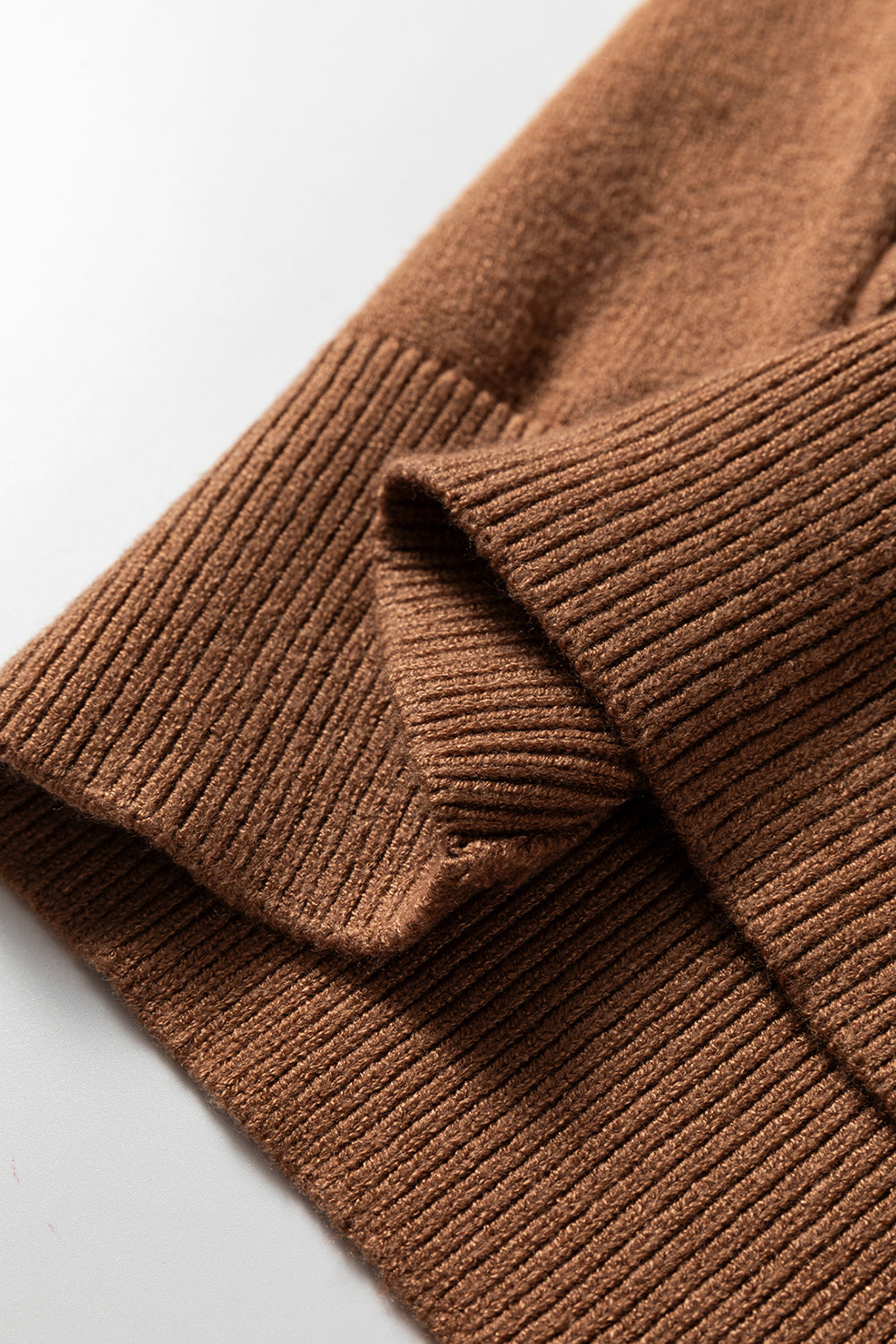 Straw Yellow Fish Scale Textured Knit Ribbed High Neck Short Sleeve Sweater