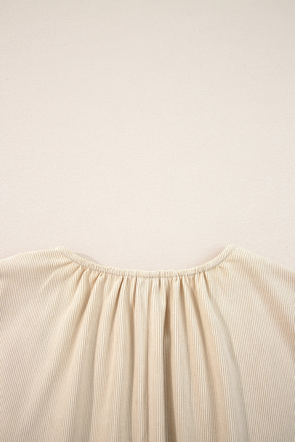 Parchment Notched Neck Scallop Detail Plus Size Mini Dress